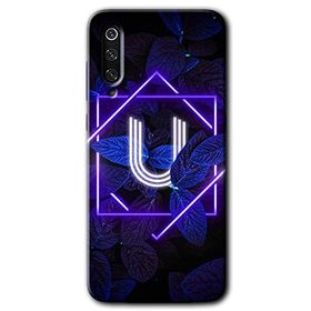 Xiaomi Mi 9 SE Dark Neon Yaprak U Harfi Baskılı Uyumlu Silikon Kılıf