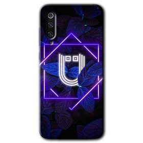Xiaomi Mi 9 SE Dark Neon Yaprak U Harfi Baskılı Uyumlu Silikon Kılıf