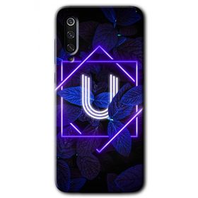 Xiaomi Mi 9 SE Dark Neon Yaprak U Harfi Baskılı Uyumlu Silikon Kılıf