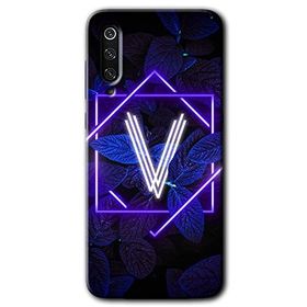 Xiaomi Mi 9 SE Dark Neon Yaprak V Harfi Baskılı Uyumlu Silikon Kılıf