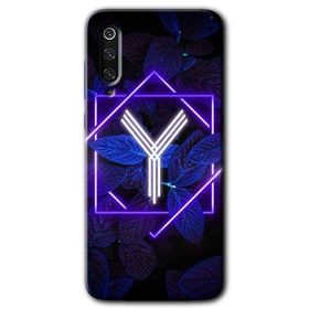 Xiaomi Mi 9 SE Dark Neon Yaprak Y Harfi Baskılı Uyumlu Silikon Kılıf