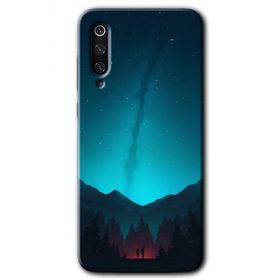 Xiaomi Mi 9 SE Night Fores Mount Baskılı Uyumlu Silikon Kılıf