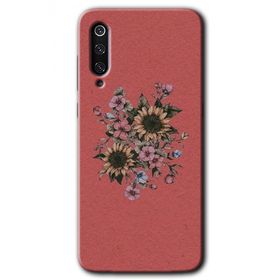 Xiaomi Mi 9 SE Retro Çiçek Baskılı Uyumlu Silikon Kılıf