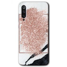 Xiaomi Mi 9 SE Simli Mermer Baskılı Uyumlu Silikon Kılıf