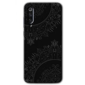 Xiaomi Mi 9 SE Siyah Mandala Baskılı Uyumlu Silikon Kılıf