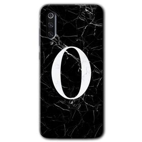 Xiaomi Mi 9 SE Siyah Mermer Desenli Ö Harfi Baskılı Uyumlu Silikon Kılıf