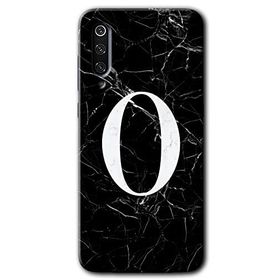 Xiaomi Mi 9 SE Siyah Mermer Desenli Ö Harfi Baskılı Uyumlu Silikon Kılıf