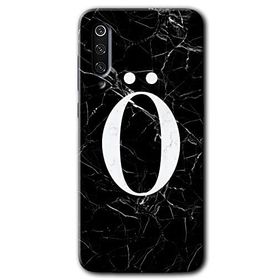 Xiaomi Mi 9 SE Siyah Mermer Desenli Ö Harfi Baskılı Uyumlu Silikon Kılıf