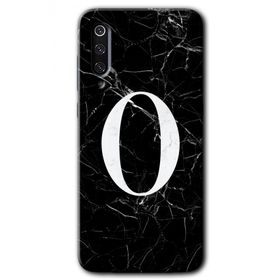 Xiaomi Mi 9 SE Siyah Mermer Desenli Ö Harfi Baskılı Uyumlu Silikon Kılıf