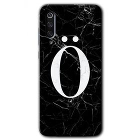 Xiaomi Mi 9 SE Siyah Mermer Desenli Ö Harfi Baskılı Uyumlu Silikon Kılıf