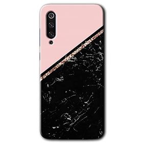 Xiaomi Mi 9 SE Yarım Mermer Baskılı Uyumlu Silikon Kılıf