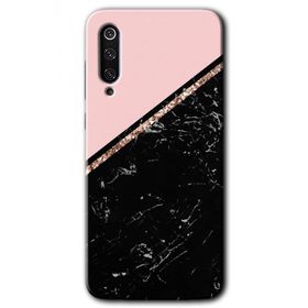Xiaomi Mi 9 SE Yarım Mermer Baskılı Uyumlu Silikon Kılıf
