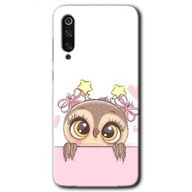 Xiaomi Mi 9 Sevimli Baykuş Baskılı Uyumlu Silikon Kılıf