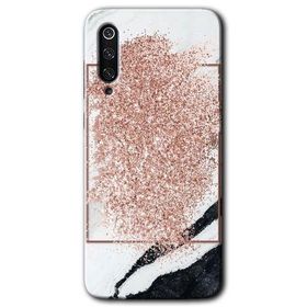 Xiaomi Mi 9 Simli Mermer Baskılı Uyumlu Silikon Kılıf