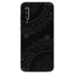 Xiaomi Mi 9 Siyah Mandala Baskılı Uyumlu Silikon Kılıf