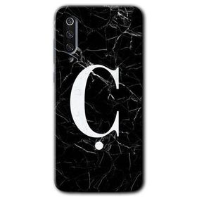 Xiaomi Mi 9 Siyah Mermer Desenli Ç Harfi Baskılı Uyumlu Silikon Kılıf
