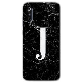 Xiaomi Mi 9 Siyah Mermer Desenli F Harfi Baskılı Uyumlu Silikon Kılıf