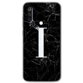 Xiaomi Mi 9 Siyah Mermer Desenli I Harfi Baskılı Uyumlu Silikon Kılıf
