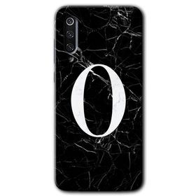 Xiaomi Mi 9 Siyah Mermer Desenli Ö Harfi Baskılı Uyumlu Silikon Kılıf