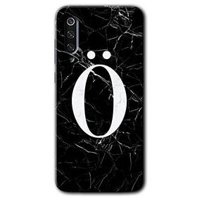 Xiaomi Mi 9 Siyah Mermer Desenli Ö Harfi Baskılı Uyumlu Silikon Kılıf