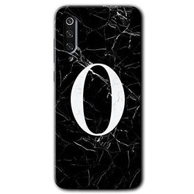 Xiaomi Mi 9 Siyah Mermer Desenli Ö Harfi Baskılı Uyumlu Silikon Kılıf