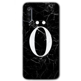 Xiaomi Mi 9 Siyah Mermer Desenli Ö Harfi Baskılı Uyumlu Silikon Kılıf