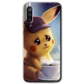 Xiaomi Mi 9 Üzgün Pikaçu Baskılı Uyumlu Silikon Kılıf
