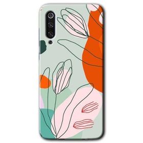 Xiaomi Mi 9 Vektör Çiçekler Baskılı Uyumlu Silikon Kılıf