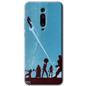 Xiaomi Mi 9T Avengers Team Baskılı Uyumlu Silikon Kılıf