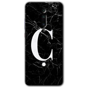 Xiaomi Mi 9T Beyaz Mermer Desenli Ü Harfi Baskılı Uyumlu Silikon Kılıf