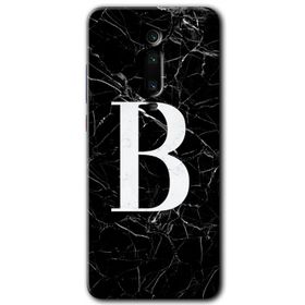 Xiaomi Mi 9T Beyaz Mermer Desenli Ü Harfi Baskılı Uyumlu Silikon Kılıf