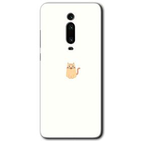 Xiaomi Mi 9T Cat Minimalism Baskılı Uyumlu Silikon Kılıf