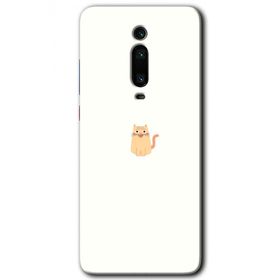 Xiaomi Mi 9T Cat Minimalism Baskılı Uyumlu Silikon Kılıf