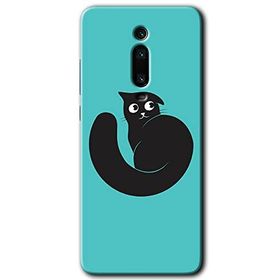 Xiaomi Mi 9T Cat Vector Baskılı Uyumlu Silikon Kılıf