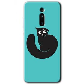 Xiaomi Mi 9T Cat Vector Baskılı Uyumlu Silikon Kılıf