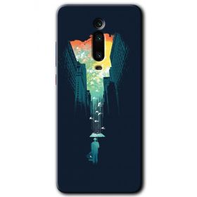 Xiaomi Mi 9T City Bird Sky Baskılı Uyumlu Silikon Kılıf
