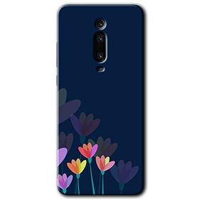 Xiaomi Mi 9T Çizim Çiçekleri Baskılı Uyumlu Silikon Kılıf