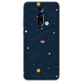 Xiaomi Mi 9T Çizim Gezegen Baskılı Uyumlu Silikon Kılıf