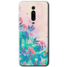 Xiaomi Mi 9T Çizim Yapraklar Baskılı Uyumlu Silikon Kılıf
