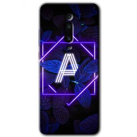 Xiaomi Mi 9T Dark Neon Yaprak A Harfi Baskılı Uyumlu Silikon Kılıf