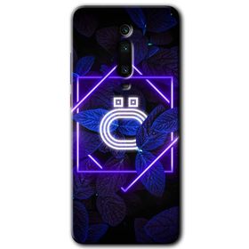 Xiaomi Mi 9T Dark Neon Yaprak Ö Harfi Baskılı Uyumlu Silikon Kılıf