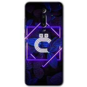 Xiaomi Mi 9T Dark Neon Yaprak Ö Harfi Baskılı Uyumlu Silikon Kılıf