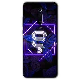 Xiaomi Mi 9T Dark Neon Yaprak S Harfi Baskılı Uyumlu Silikon Kılıf