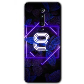 Xiaomi Mi 9T Dark Neon Yaprak S Harfi Baskılı Uyumlu Silikon Kılıf