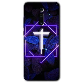 Xiaomi Mi 9T Dark Neon Yaprak T Harfi Baskılı Uyumlu Silikon Kılıf