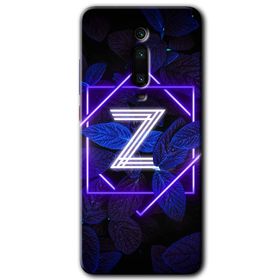 Xiaomi Mi 9T Dark Neon Yaprak Z Harfi Baskılı Uyumlu Silikon Kılıf