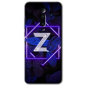 Xiaomi Mi 9T Dark Neon Yaprak Z Harfi Baskılı Uyumlu Silikon Kılıf