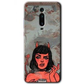 Xiaomi Mi 9T Devil Girl Baskılı Uyumlu Silikon Kılıf