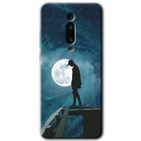 Xiaomi Mi 9T Dolunay Yalnızlık Baskılı Uyumlu Silikon Kılıf