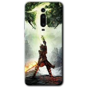 Xiaomi Mi 9T Dragon Hunter Baskılı Uyumlu Silikon Kılıf